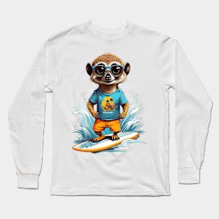 Surfer Meerkat Long Sleeve T-Shirt